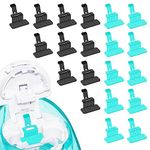 FireAnt Reusable Silicone Salt Pods Refills for Navage Nasal Care, Substitute for Navage Salt Pods Refills, Silicone Pads Replacement Accessories for Saltpods Capsules, Easy to Use (20 Pack - Black 10 + Blue 10)