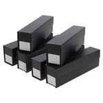 BCW QuickFold Card Boxes - Black - Magnetic Closure Card Storage Box | Holds 850 to 1200 Cards Each | Fits Toploaders and Magnetic Card Holders | Easy to Assemble (6 Pack)