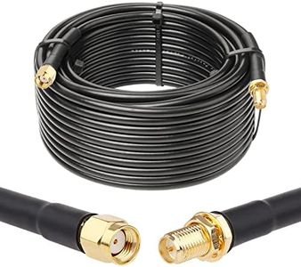 XRDS -RF 50ft RP-SMA Male to RP-SMA Female Coax Cable, RG58 RP-SMA WiFi Antenna Extension Coax Cable for WiFi LAN Router Wireless Network Card Adapter