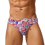 SDERG Swimming Briefs for Men Union Jack, Quick Dry Swimming Trunks Tie Side Drawstring Swimming Breathable Trunks Running Fashion Mens Swimwear 50th Birthday Gifts Men Deals Travel Essentials