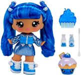 Yummiland Large Doll and Num Nom Lipgloss Pet - Rory Blueberry and Goodie - Scented Character Doll with DIY Lipgloss Kit - Suitable for Kids Ages 4+