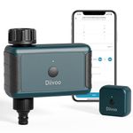 WiFi Blue Water Timer, Diivoo Smart Hose Irrigation Timer with 2 Watering Modes, Sprinkler Watering Timer Compatible with Alexa and Google Home via WiFi Hub for Garden Lawn