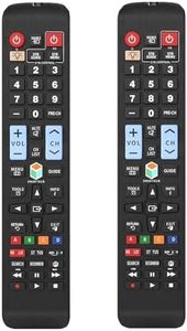 [2 Pack] Universal Remote Control for All Samsung TV Smart LED LCD TV LCD LED QLED SUHD UHD HDTV Curved Plasma 4K 3D Smart TVs, with Buttons for Netflix, Prime Video, Smart Hub-Backlit