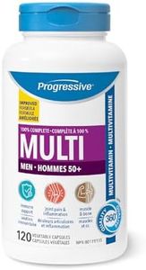 Progressive Advanced Multivitamin for Men 50+, with Maca, Turmeric, Bacopa Extract and CoQ10. For Immune and Joint Support, Heart Health, and Inflammation, 100% Complete, Canadian-Made, 120 Count