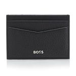 BOSS, Crosstown Cardcase with Money Clip, Black Gloss, One Size