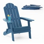 Folding Adirondack Chair Weather Resistant Plastic Fire Pit Chairs Adorondic Plastic Outdoor Chairs for Firepit Area Seating Lifetime