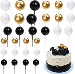 Xsstarmi 30 PCS Balls Cake Topper F