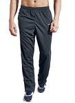 LUWELL PRO Men's Sweatpants with Pockets Open Bottom Athletic Pants for Jogging, Workout, Gym, Running, Training, 0317gray, Medium