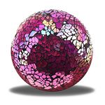 ZningEsxi 1Pc Mosaic Glass Orbs 3.34 Inch Crackl Balls for Bowls Filler Dining Table Centerpiece Home Christmas Wedding Decorative(Gradient Purple)