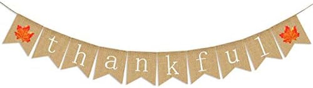 Thankful Burlap Banner | Thankful Burlap Wall Banner| Thanksgiving Banner | Rustic Thanksgiving Decoration | Fall Banner| Thanksgiving Decor