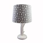 Levtex Baby - Trail Mix Table Lamp and Shade - White Tree with Grey Shade Lamp - Nursery Accessories - Measurements: 16 in. high and 8 in. Diameter