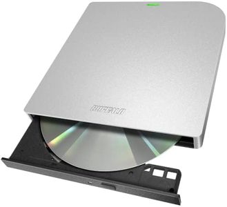 Buffalo DVSM-PMV8U3-SV/N USB 3.2 (Gen1) / 3.0 External Mac-Compatible, DVD/CD Drive, Bus Power (with Power Supply Cable), Thin, Portable, Japanese Manufacturer, Silver