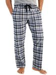 Hanes Men's Woven Pajama Pant, Grey Plaid, 5X-Large