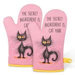 Miracu Funny Cat Oven Mitts, Cat Gifts for Cat Lovers, Cat Themed Gifts, Cute Cat Kitchen Accessories - Christmas, Thanksgiving, Housewarming Baking Cat Lover Gifts for Women Lady, Cat Mom, Cat Owner