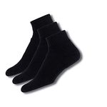 Thorlos Women's Wmx Max Cushion Walking Ankle Socks, Black (3 Pair Pack), Medium