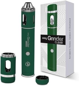 Easy Grinder Clear Glass Green Electric Herb Coffee Grinder Pollen Catcher Stainless Steel Blades