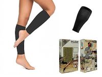 Ion Clad Copper Compression Calf Sleeve- Shin Support Socks for Relief from Leg Cramps, Shin Splints, Varicose Veins Injury Pain Guard - Recovery for Men & Women-Sports, Gym & Running (Pair) (M)