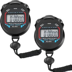 Stopwatch Digital Handheld Multi-Function Professional Electronic Chronograph Sports Stopwatch Timer Stop Watch Pack of 2pcs