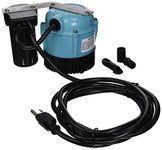 Little Giant 550521 1-ABS 115 Volt 205 GPH Shallow Pan Condensate Removal Pump, Blue, 25