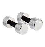 Kore cast_iron Set Of 2 Chrome Dumbbell (7.5 Kg X 2) With Soft Padded Cushion Handles, Pair Of 2 Heavy Dumbbells