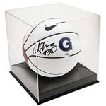 OnDisplay Deluxe UV-Protected Basketball/Soccer Ball Display Case - Black Base