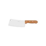 TRAMONTINA Dynamic 17cm Cleaver | Heat-Treated Stainless Steel Blade | Natural Wood Handle with Aluminum Rivets | Powerful & Durable Meat Chopper