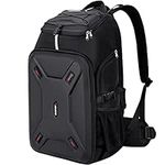 Endurax Extra Large Camera Backpack Hardshell Protection for DSLR Camera Gear or DJI Mavic 2 Mavic Air Spark Mavic Pro or Mavic Pro Platinum, Specialized Waterproof Drone Cameras Backpack(Black)