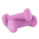 Yes4All Dumbbell Neoprene, poids et haltere, Weight Set, Hand Weights for Women, Dumbbells Pair, Free Weights (Purple - 2lbs)