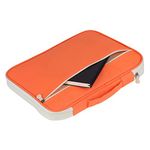 A4 Document Bag File Folder, Multifunctional A4 Document Bags Portfolio Organizer Waterproof Travel Pouch Zippered Case Portfolio Organizer (Orange)