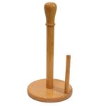 WIGANO Wooden Paper Towel Holder Stand Wooden Tissue Holder Toilet Paper Holder for Home, Kitchen, Hotels & Offices Standard Brown color 1 Piece