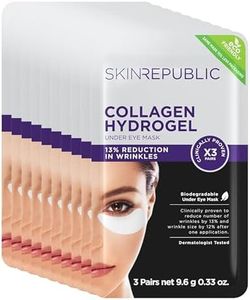 Skin Republic Collagen Hydrogel Under Eye Mask .Clinically Proven to Reduce Wrinkles After One Use. Made in Korea. 10 Pack