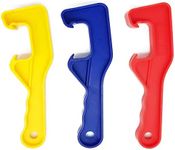 3 Pieces Plastic Bucket Lid Opener 5 Gallon Paint Can Lid Opener, Bucket Lid Lifter Remover Wrench Tool, Remover for Home Office Lid Opening Industrial Use (Red Yellow Blue)