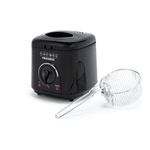 Progress 1L Compact Deep Fat Fryer – Adjustable Temperature Control, Power Lights, Filter to Reduce Odours, Non-Stick Cooking Bowl, Viewing Window, Removable Basket, 950W, Black