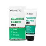 Dr. Sheth's Passion Fruit & Sulphur Mask For Skin Detoxifying|Face Pack That Brightens Skin With Bentonite & Kaolin Clay|For Women & Men| Peel Off Mask, Face Pack For Glowing Skin -50G, 1 Count