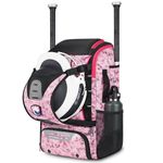 VBK Softball Bag/Baseball Bag/T-Ball Backpack，Equipment Bag for Youth and Adults