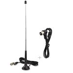 Superbat FM Antenna 75 Ohm for Home Stereo Receiver + Telescopic FM Radio Antenna UNBAL Coaxial Cable + Adapter for Sony Yamaha Onkyo Stereo Receiver Radio Receiver