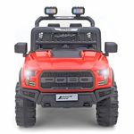 Little Rides Ride on Jeep,12V 7AH Big Battery Cars for Kids with Remote,Electric Car with 3 Speeds,LED Lights, Bluetooth & Music Kids to Drive 2 to 8 Years Boys Girls - Red