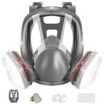 ZXICH Reusable full Face Cover - 6800 full Respirаtor Face Cover,for Paint, Against Dust,Chemicals, Formaldehyde, Polishing,Staining,Car Spraying,Sanding &Cutting