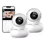 litokam Little elf Wifi Camera, Security Camera Indoor with 360° Motion Tracking,Baby Monitor Camera 2K Home Security Camera Wireless for Dog, Pet Camera with App-2 Pack