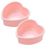 Dootafy Mini Heart Cake Pan, 4 Inch Silicone Heart Cake Mold Baking Pan 2 Pack Nonstick Heart Shaped Molds for Valentine’s Day Anniversary Birthday Cake Snack Tart Muffin Cupcake Cheesecake Baking