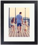 Clay Roberts Photo Picture Frame 8x10, Black, Freestanding and Wall Mountable, 20x25 cm, 10x8 Picture Frames