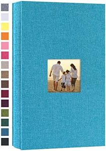 potricher Small Photo Album 4x6 300 Photos Linen Cover Picture Photo Book for Family Wedding Anniversary Baby Vacation (Blue,300 Pockets)
