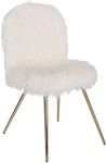 OSP Home Furnishings JLA-F42 Ave Six Julia Faux Fur Teen Accent Chair, White
