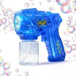 VikriDA Electric Bubble Gun for Kids (3+) | 15-Hole Automatic Bubble Maker with LED Lights | Leak-Proof Bottle | Easy Trigger & Ergonomic Grip