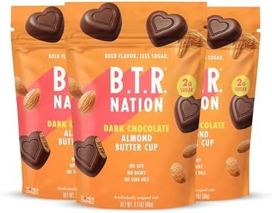 B.T.R. Nation - Dark Chocolate Almond Butter Cups - Superfood Candy Date Sweetened 0g Refined Sugar Vegan Dairy Soy Free - 3 Pack