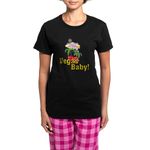 CafePress Vegas Baby! Women's Dark Pajamas Womens Novelty Cotton Pajama Set, Comfortable PJ Sleepwear