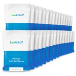 LooREADY Toilet Seat Covers - 100% Flushable - Extra Large, Disposable and Biodegradable - Ideal for Travel, Potty Training and Personal Hygiene - 30 Individually Wrapped Packet