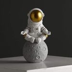 Street27® Cute Outer Space Astronaut Figurine Action Figure Toys Statue for Showpiece Home Living Room Decor Office Desktop Decoration Car Dashboard, Kids Birthday Party Gift, Resin