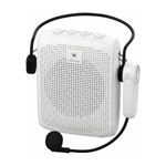 WinBridge Wireless Voice Amplifier -15W Bluetooth Headset Mic, Portable PA System for Teachers, Teacher Microphone for Classroom, 12-15H Battery, Small Presentation Speaker Sound Amplifier WB002 White