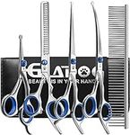 Dog Grooming Scissors Kit with Safe